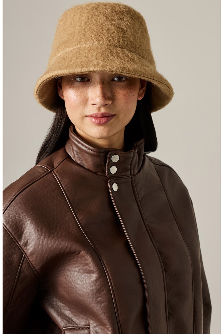 Rita Wool Blend Bucket Hat, Alternate, color, OAK