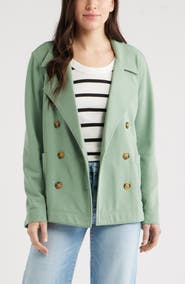 Caslon® Double Breasted Knit Blazer