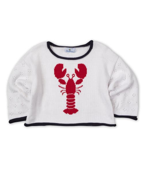 Florence Eiseman Sweater With Lobster In White