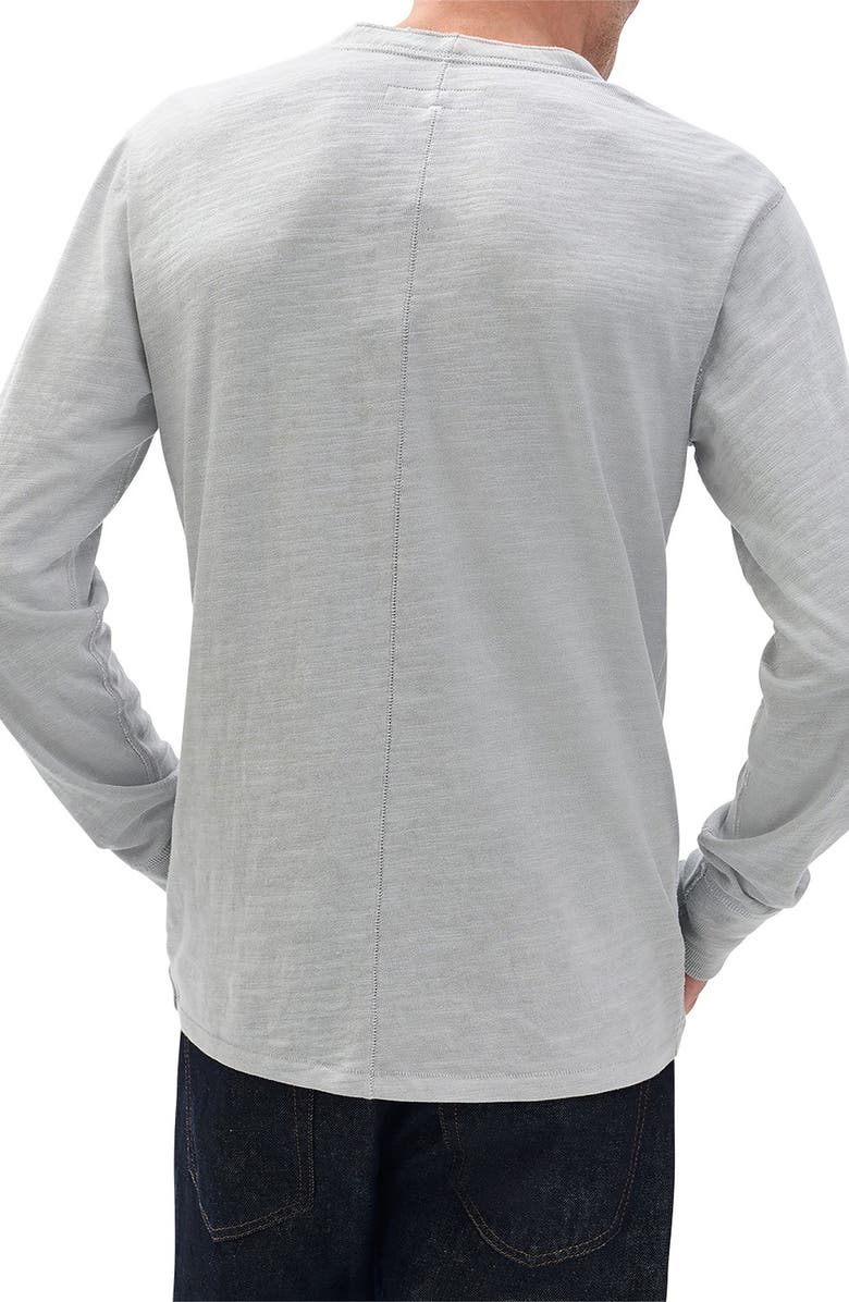 rag & bone Classic Flame Slub Cotton Henley, Alternate, color, Heather Grey