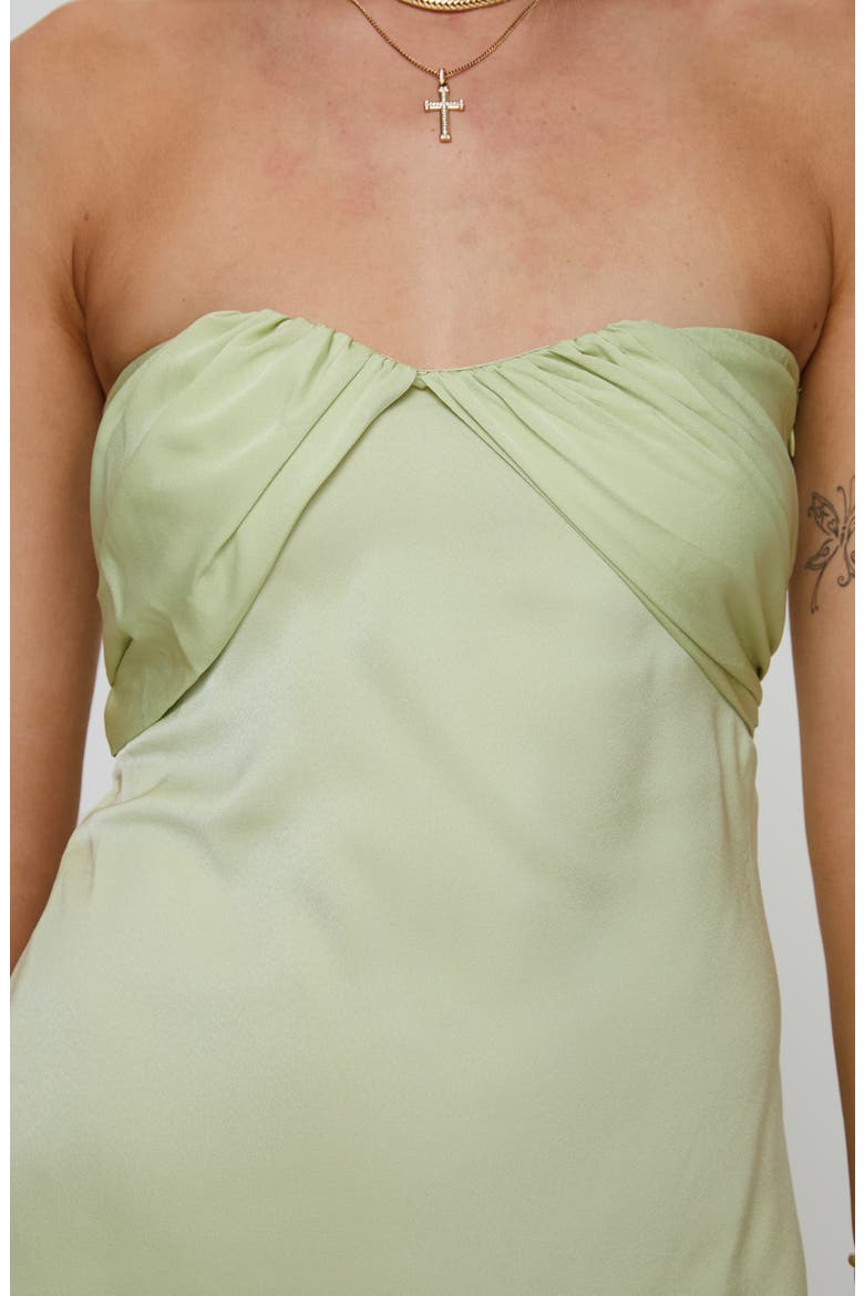 Irena Strapless Minidress, Alternate, color, GREEN