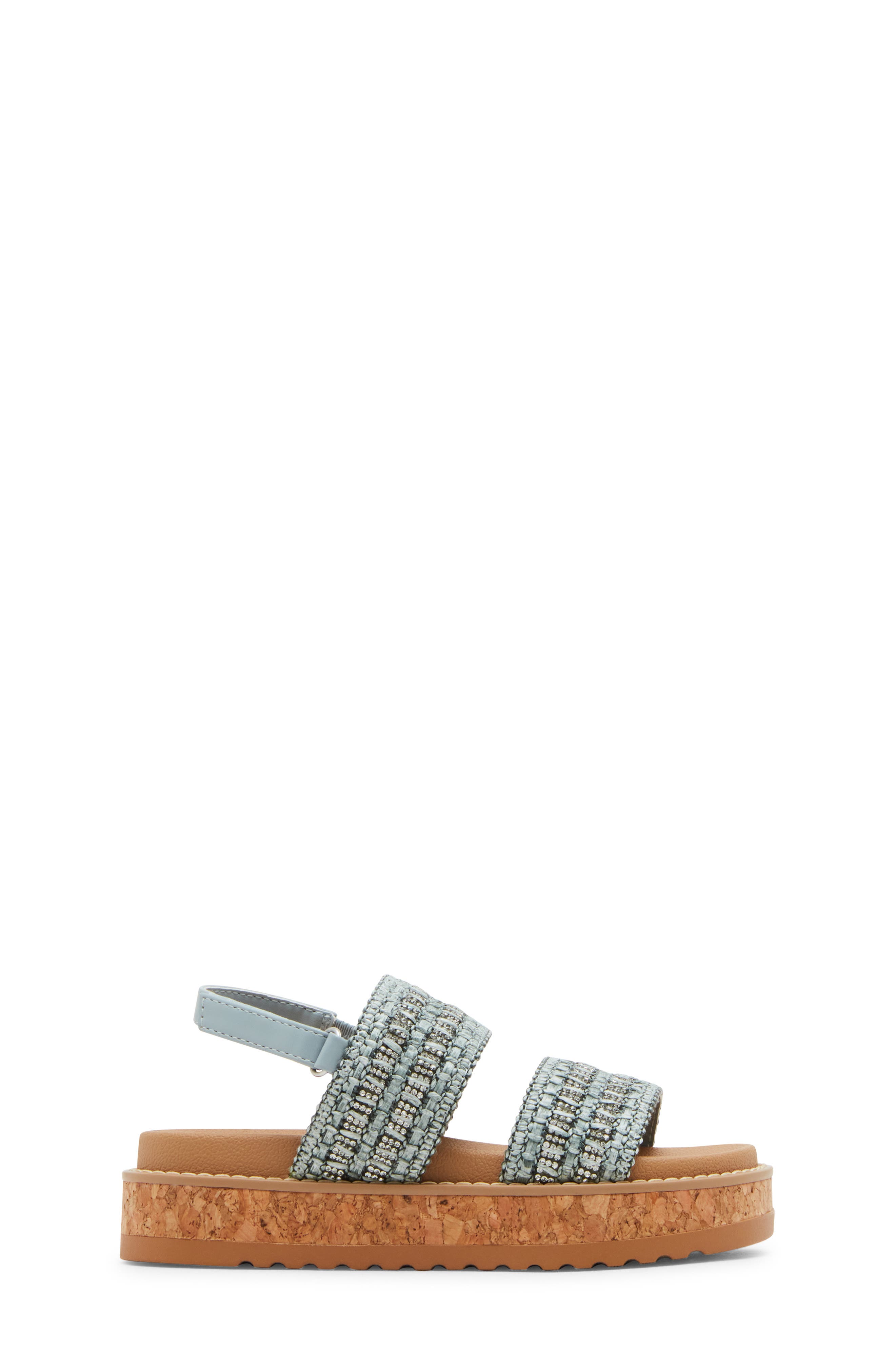 Steve Madden Kids' Jbuggy Slingback Platform Sandal, Alternate, color, Blue