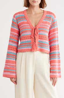 Ramy Brook Madge Cotton Stripe Cardigan