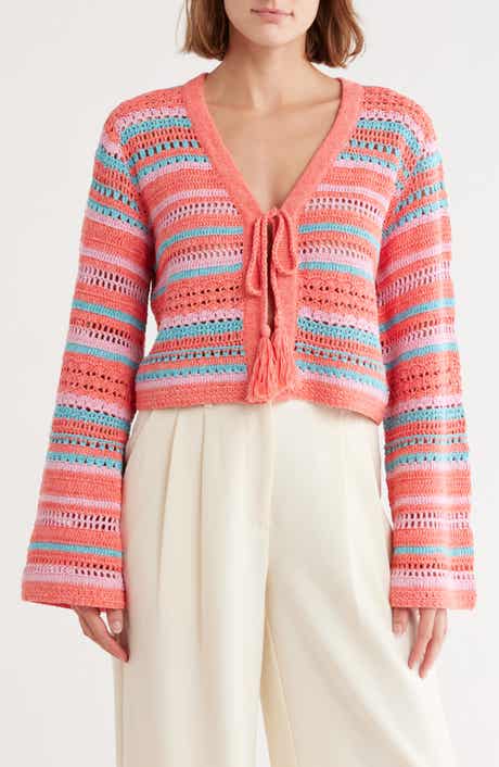 Ramy Brook Madge Cotton Stripe Cardigan