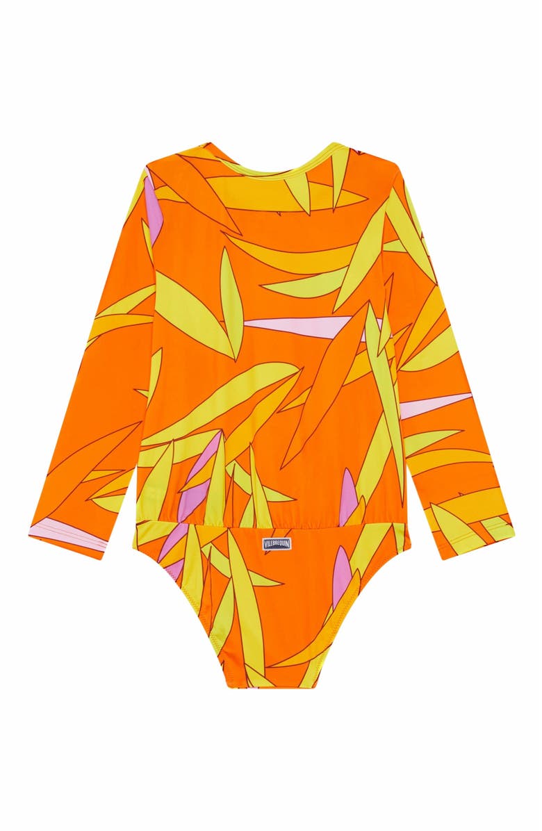 Vilebrequin Kids' Madrague One-Piece Rashguard Swimsuit, Alternate, color,