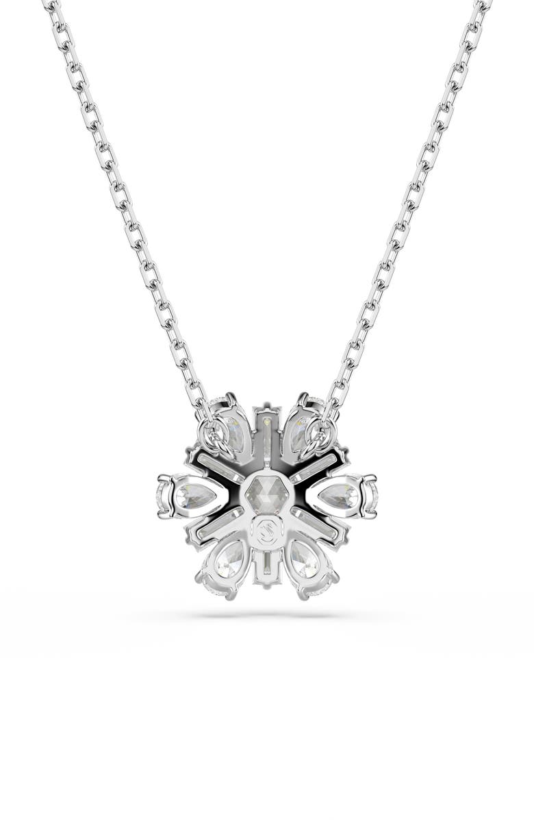 Swarovski Idyllia Snowflake Pendant Necklace, Alternate, color, White/ Silver