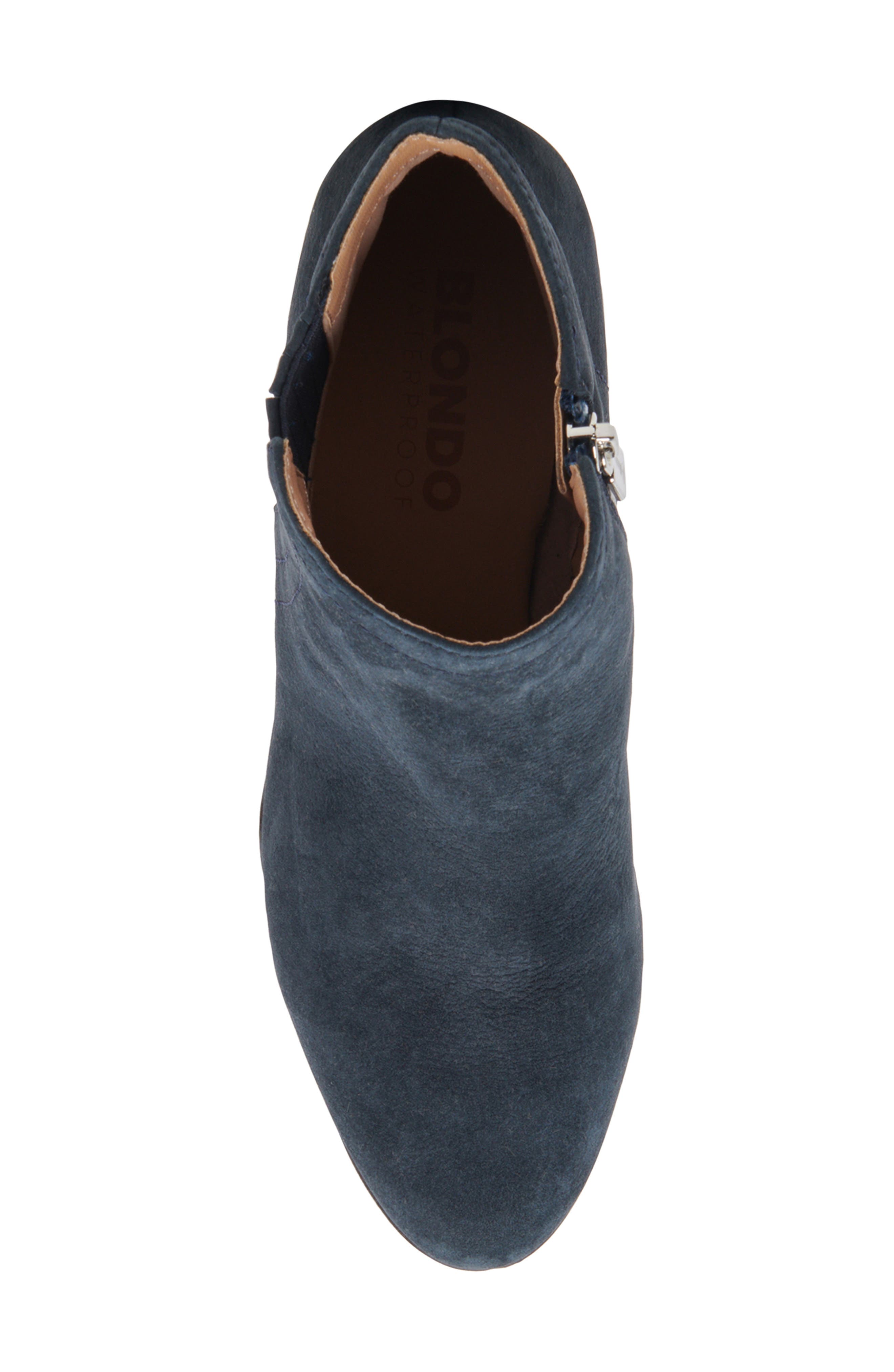 Valli Waterproof Suede Bootie (Nordstrom Exclusive), Alternate, color, NAVY NUBUCK