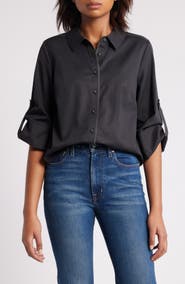Wit & Wisdom Roll Tab Button-Up Shirt