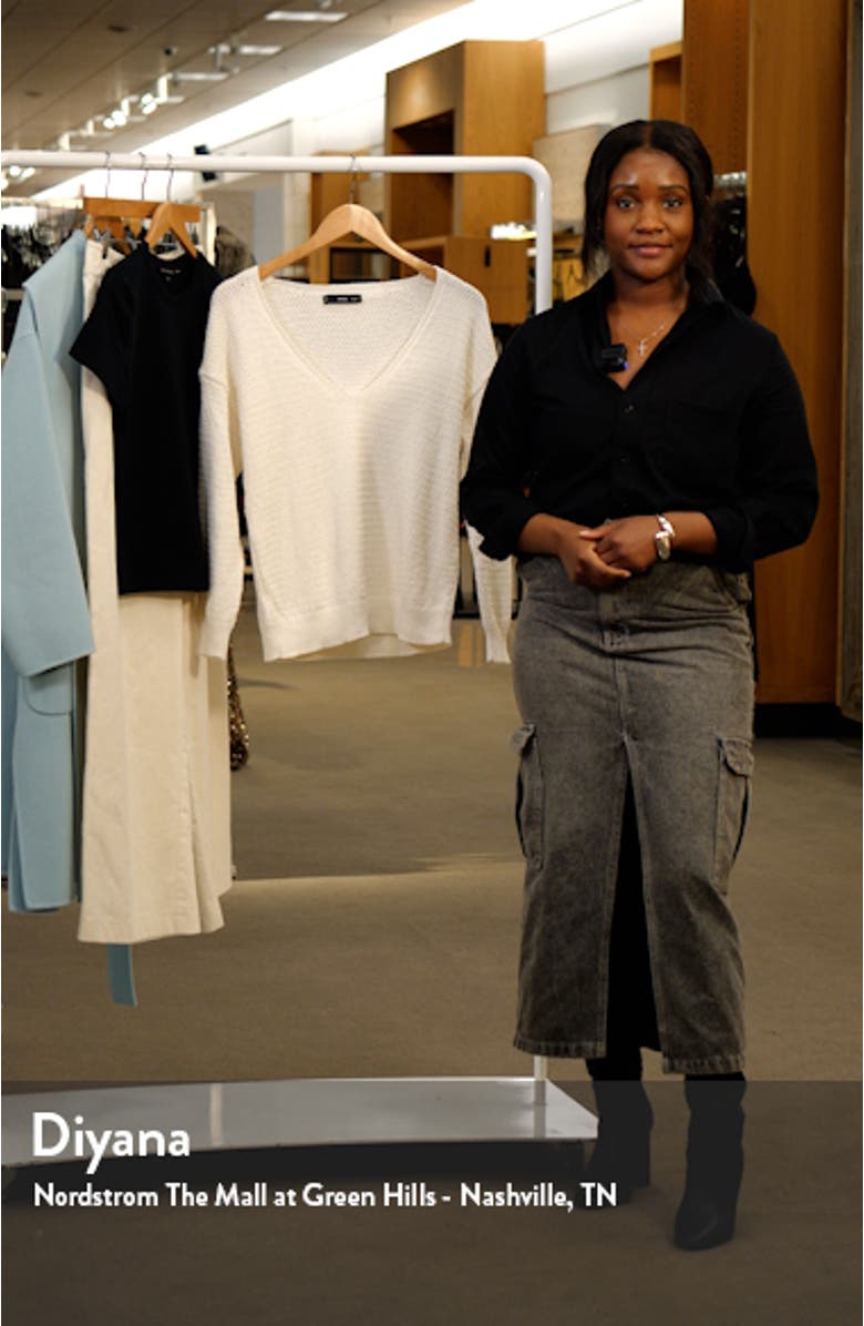 V-Neck Cotton Blend Sweater, sales video thumbnail