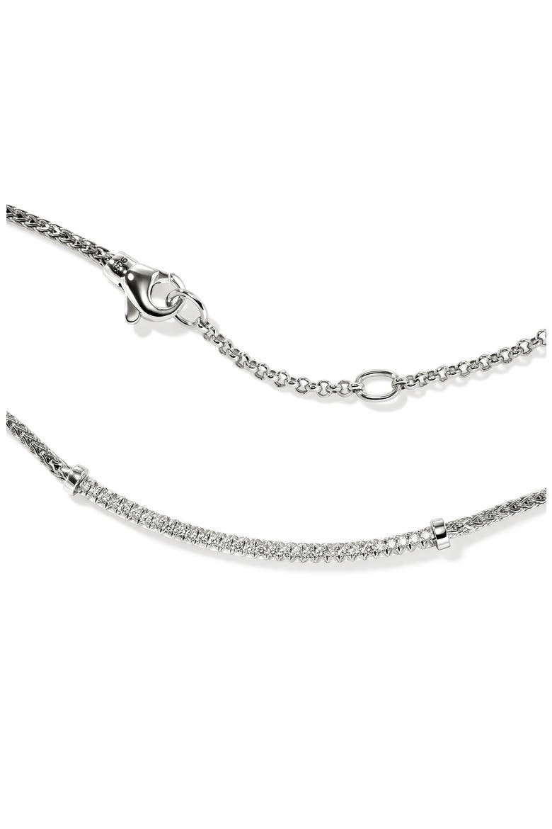 JH Essentials Pavé Necklace, Diamonds, 1.8mm, Alternate, color, SILVER/ DIAMONDS