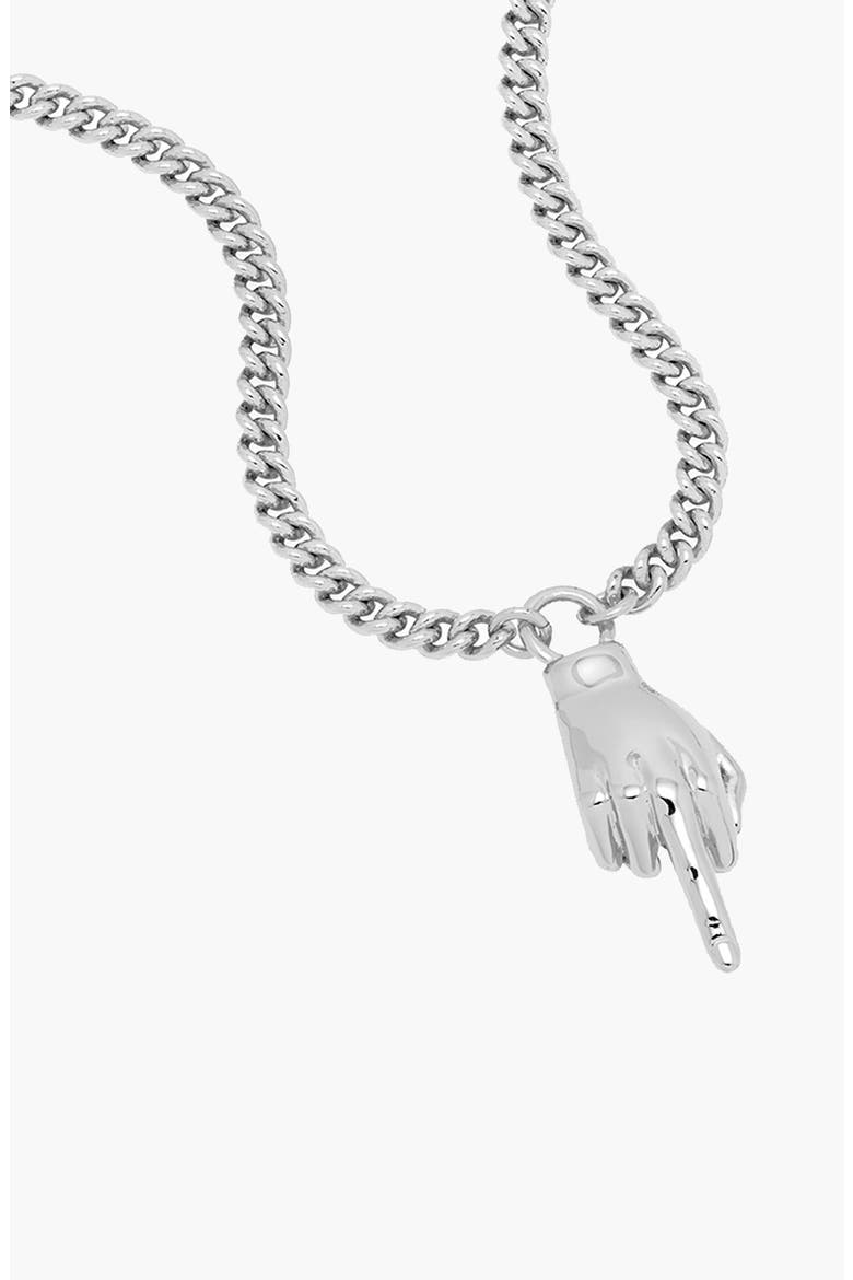 Attitude Necklace in Silver, Alternate, color, Silver