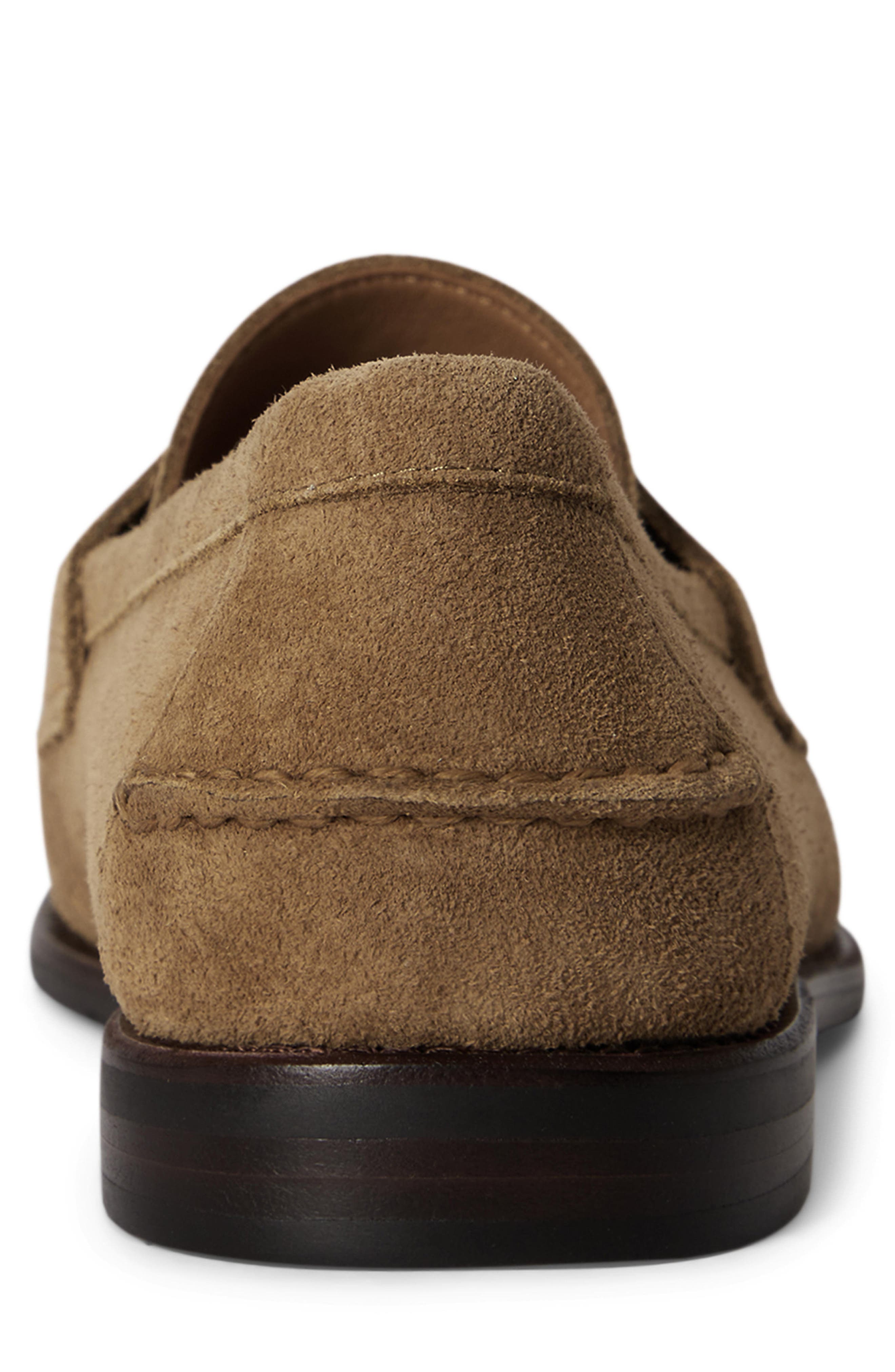 Ralph Lauren Alston Suede Penny Loafer, Alternate, color, Desert Tan