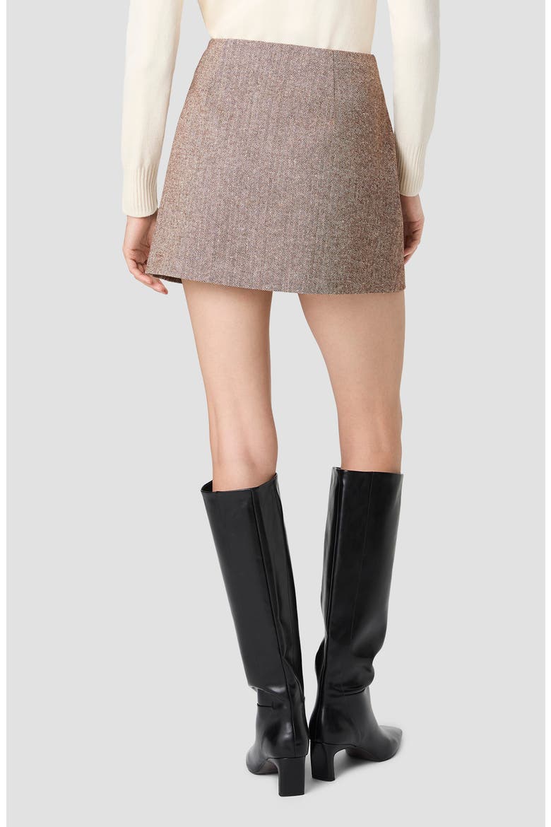 Naya Herringbone Miniskirt, Alternate, color, NAYA HERRINGBONE