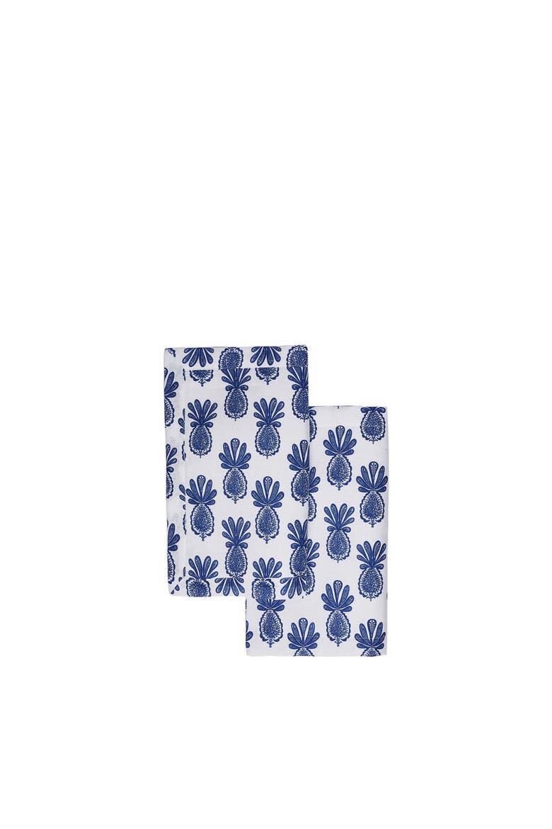 Placemats Set Of 2 (35X45) Pineapple Blue, Alternate, color, Pineapple Blue