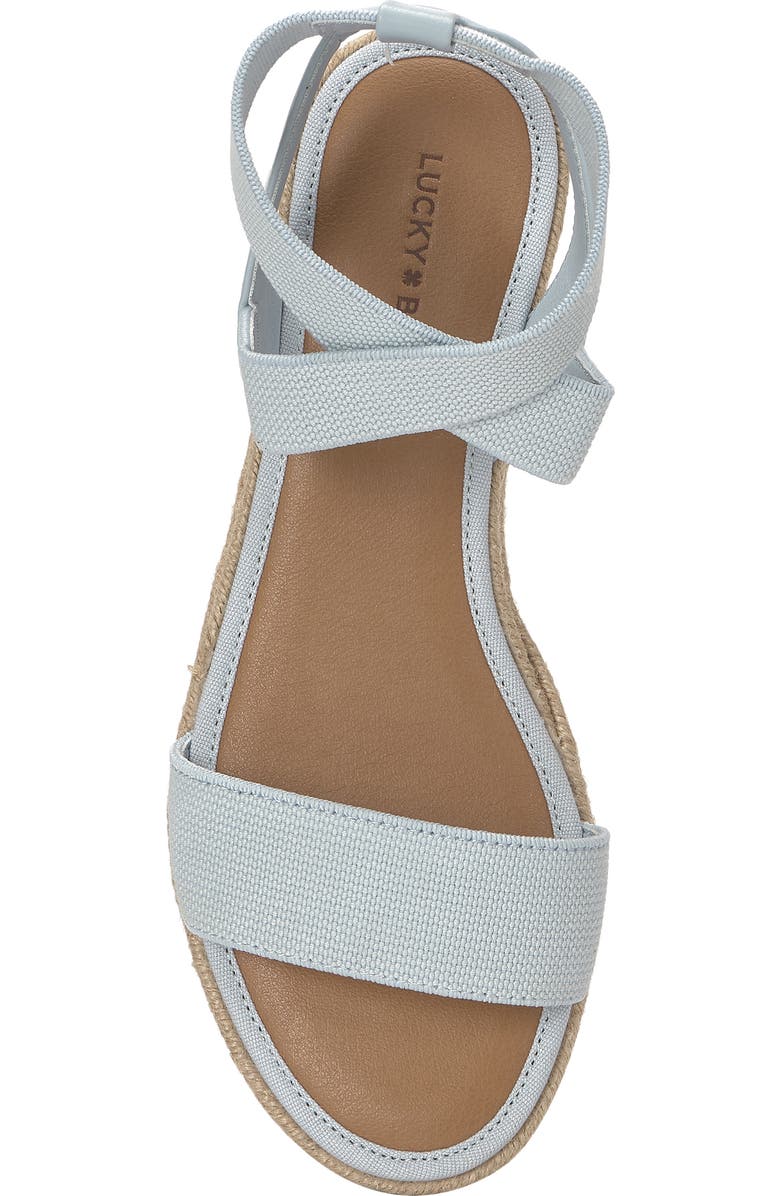 Lucky Brand Thimba Ankle Wrap Espadrille Sandal, Alternate, color, Celestial Blue