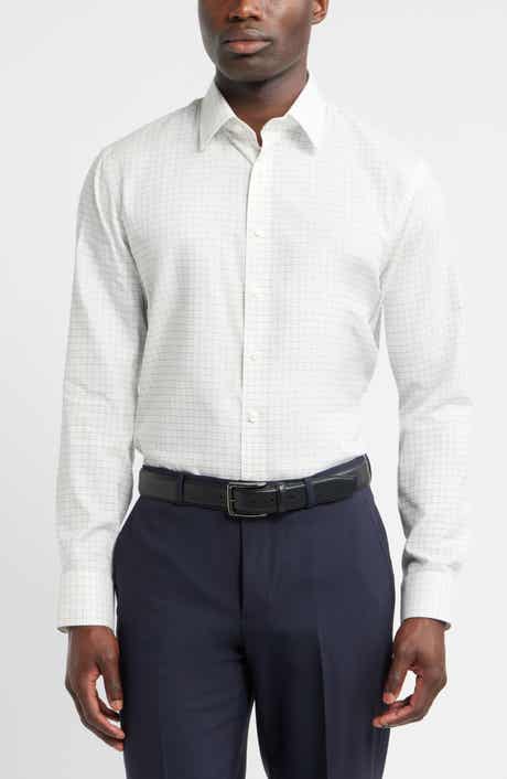 Trim Fit Neat Premium Performance Twill Dress Shirt