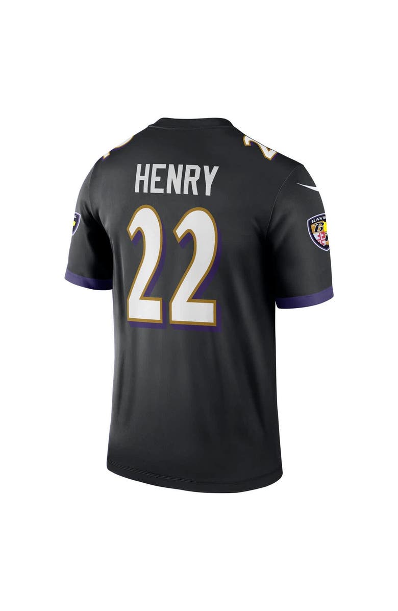 Nike Men's Nike Derrick Henry Black Baltimore Ravens Alternate Legend Jersey, Alternate, color, Black