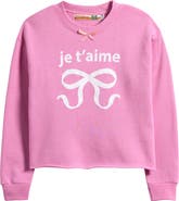 Vintage Havana Kids' Je T'aime Bow Cotton Blend Sweatshirt