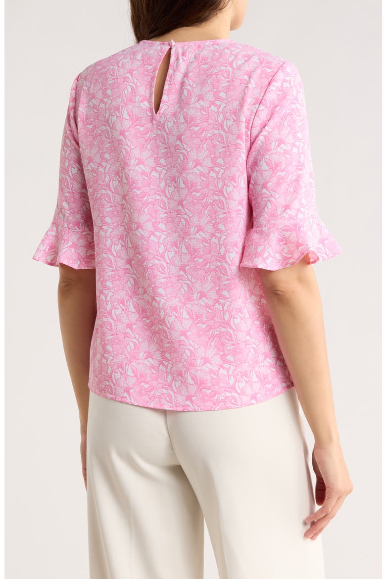 Floral Ruffle Short Sleeve Top, Alternate, color, SOFT ORCHID