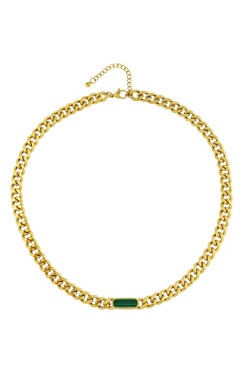 Rebl Gender Inclusive Stone Curb Chain Necklace