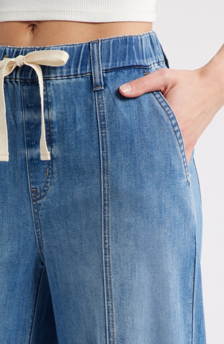 1822 Denim High Waist Wide Leg Drawstring Jeans, Alternate, color, Tilt