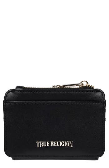 True Religion Logo Bifold Wallet In Black