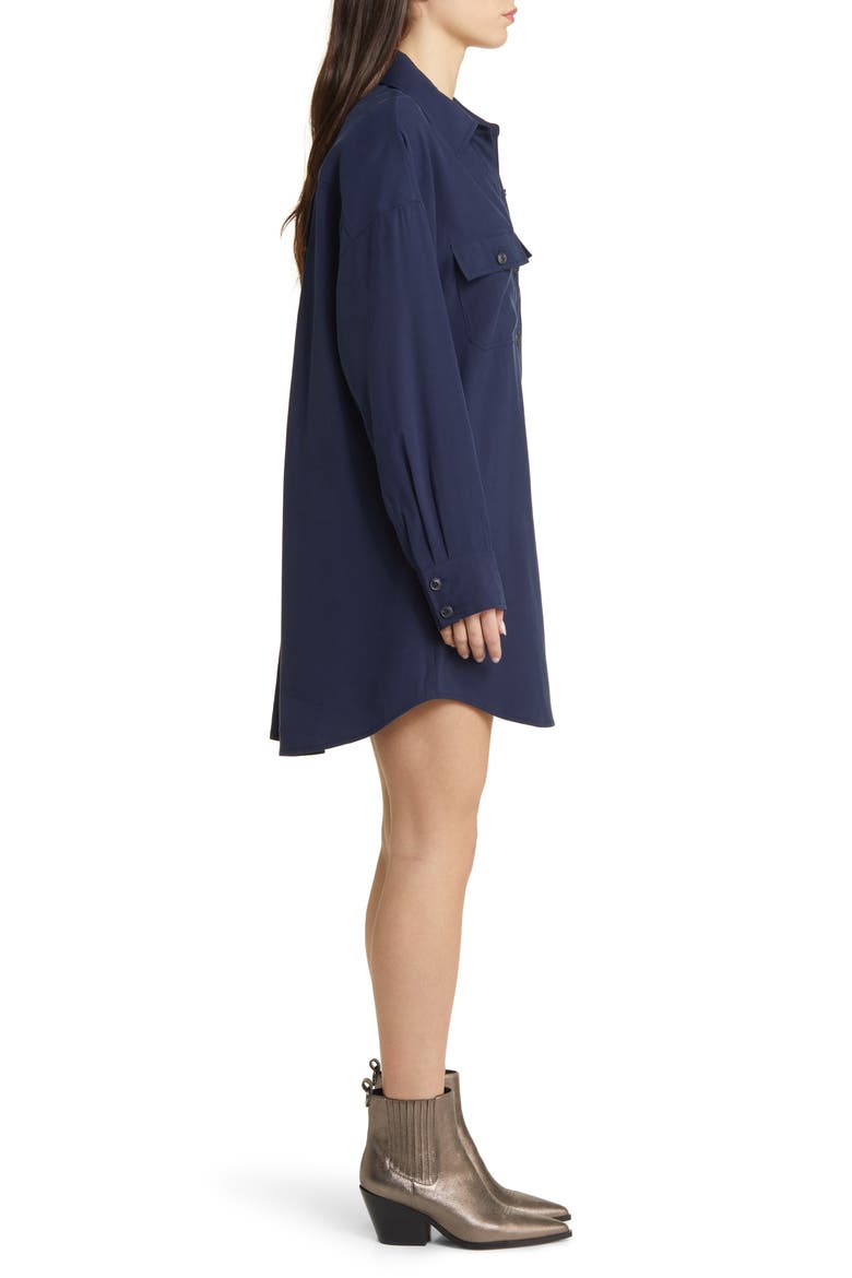 Huxley Long Sleeve Shirtdress, Alternate, color, NAVY