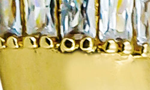 Panacea Crystal Line Hinge Hoop Earrings In Gold