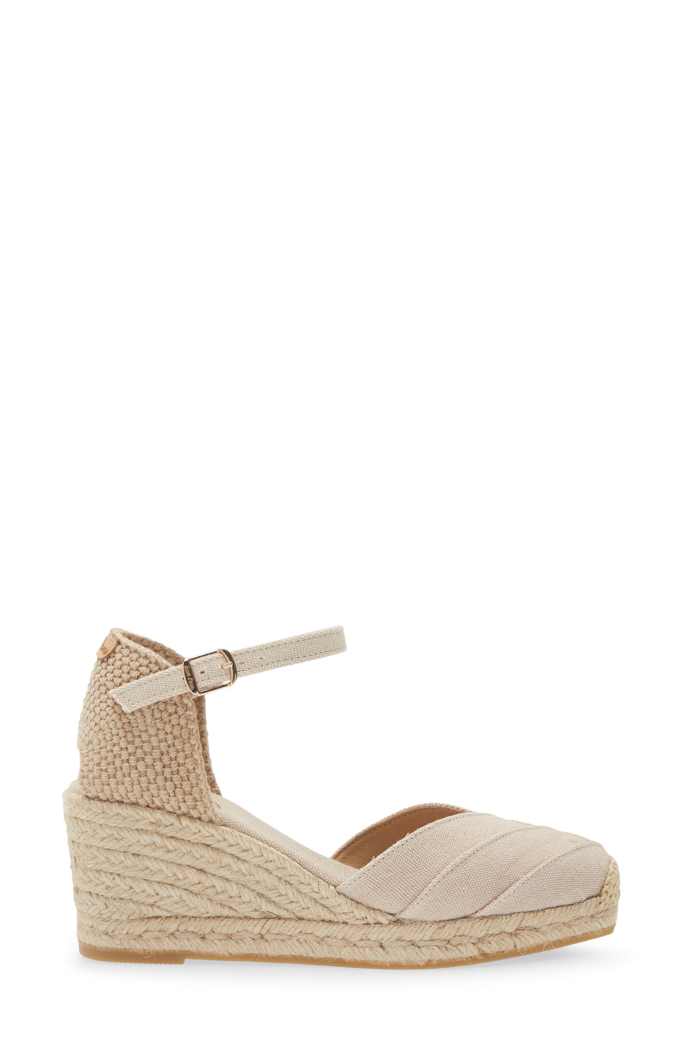 Toni Pons Clara Ankle Strap Espadrille Wedge, Alternate, color, Sand