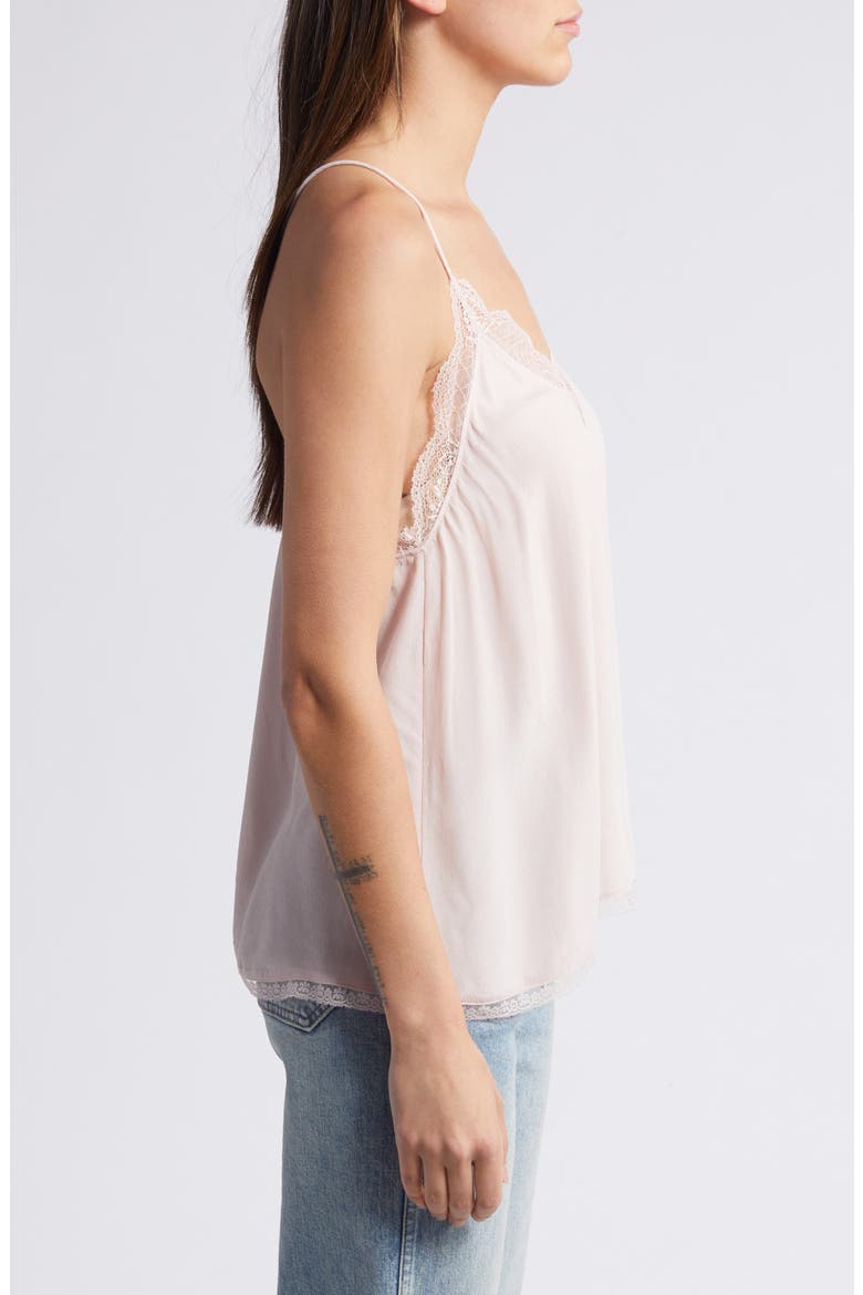 Lace Trim Camisole, Alternate, color, PINK SEPIA