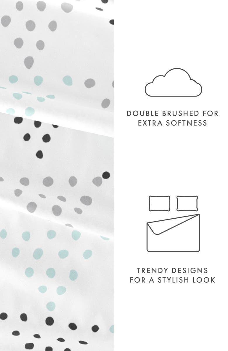 HOMESPUN HOME SPUN Premium Ultra Soft Trio Pattern 4-Piece Bed Sheets Set, Alternate, color, Light Gray