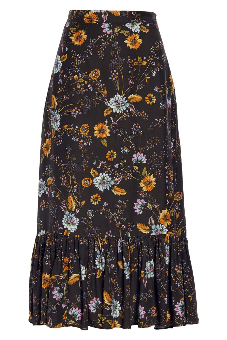 Kitty Silk Midi Skirt, Alternate, color, SHADOW FIELD FLOWER