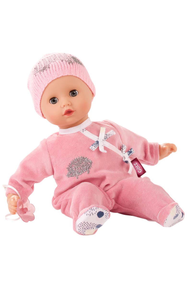 Gotz Hedgehog 13" Soft Body Baby Doll with Bald Head, Main, color, Multicolored