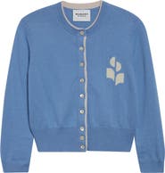 Isabel Marant Étoile Lona Intarsia Cotton & Wool Cardigan