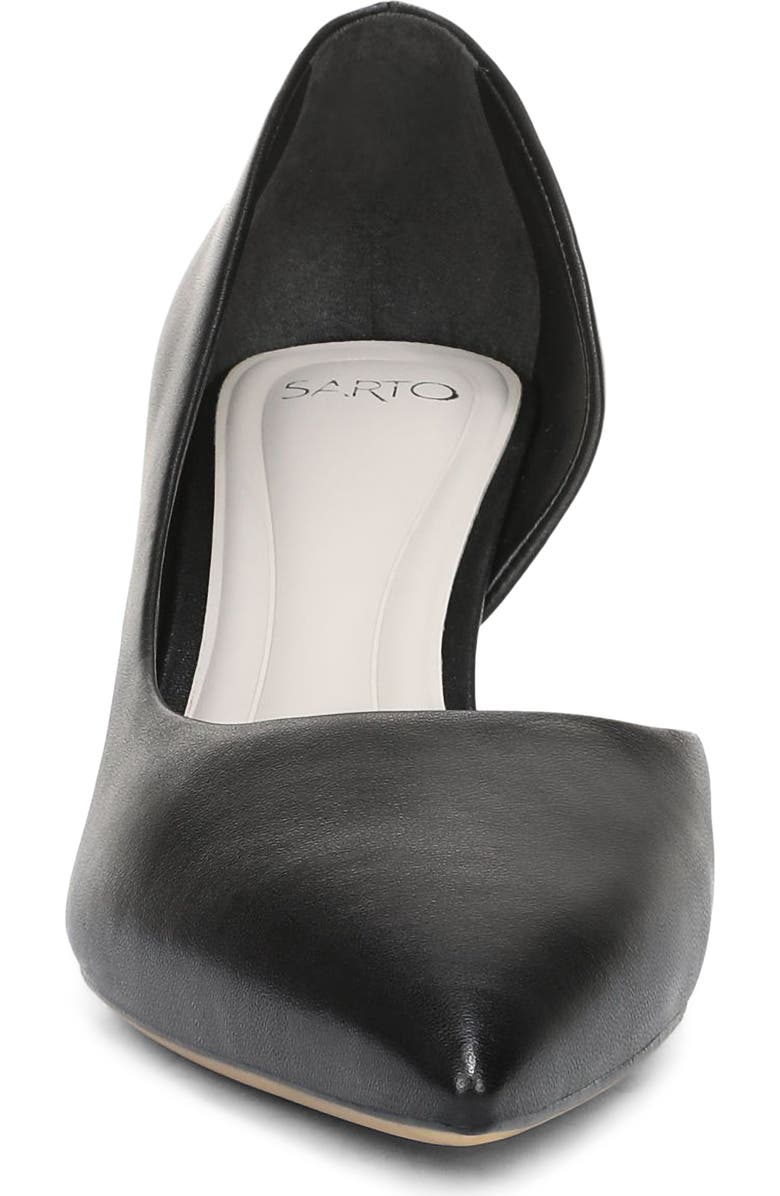 SARTO by Franco Sarto Tawny Pointed Toe Half d'Orsay Pump, Alternate, color, Black