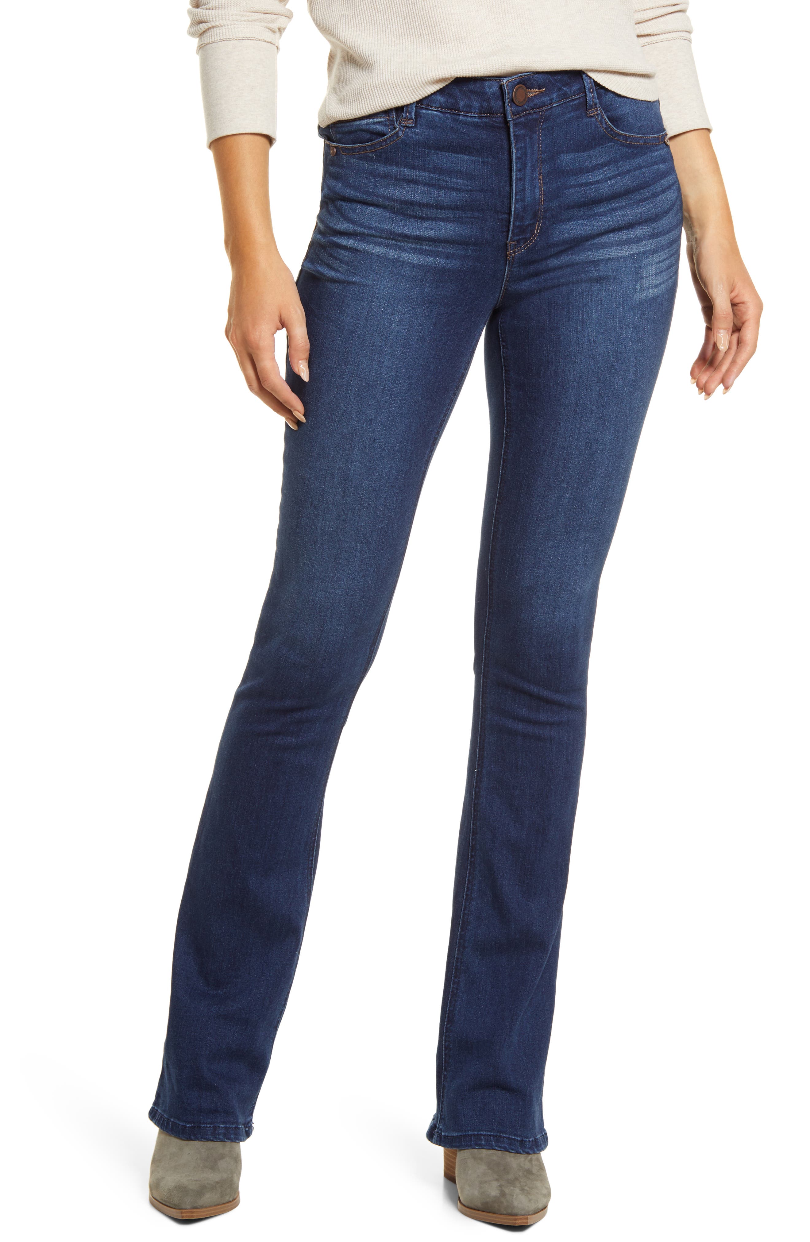 'Ab'Solution Brittany High Waist Itty Bitty Bootcut Jeans