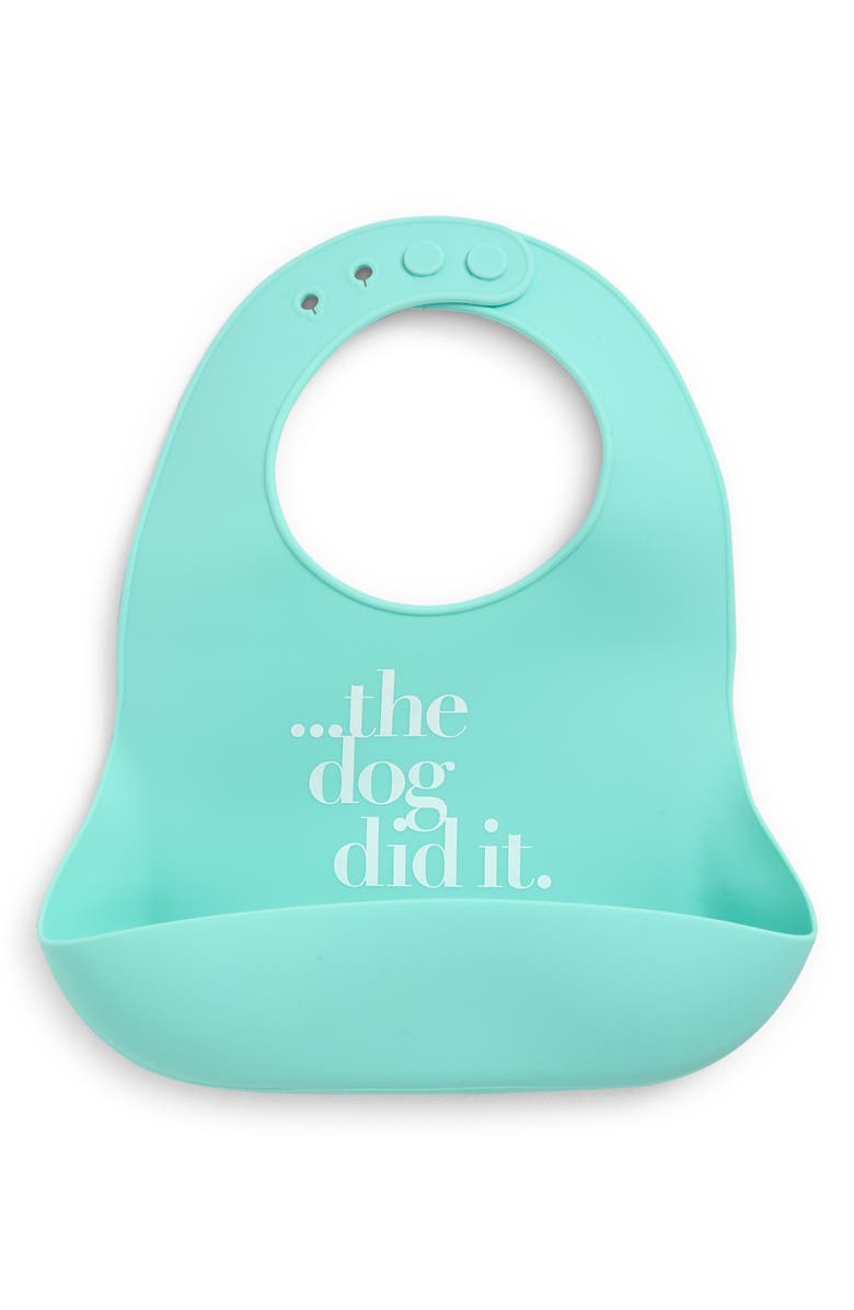 Bella Tunno The Dog Did It Silicone Wonder Bib, Main, color, Blue