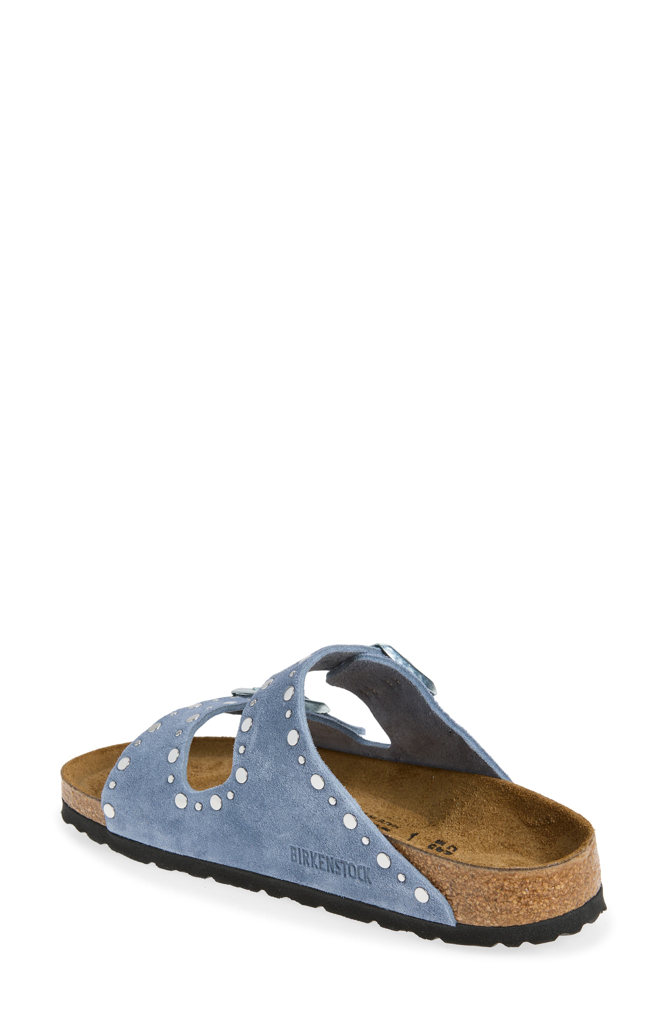 Arizona Rivets Studded Slide Sandal, Alternate, color, STONE BLUE