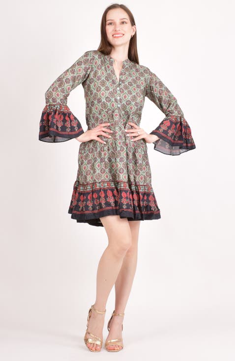 Juniper Ajrakh Print Mini Dress