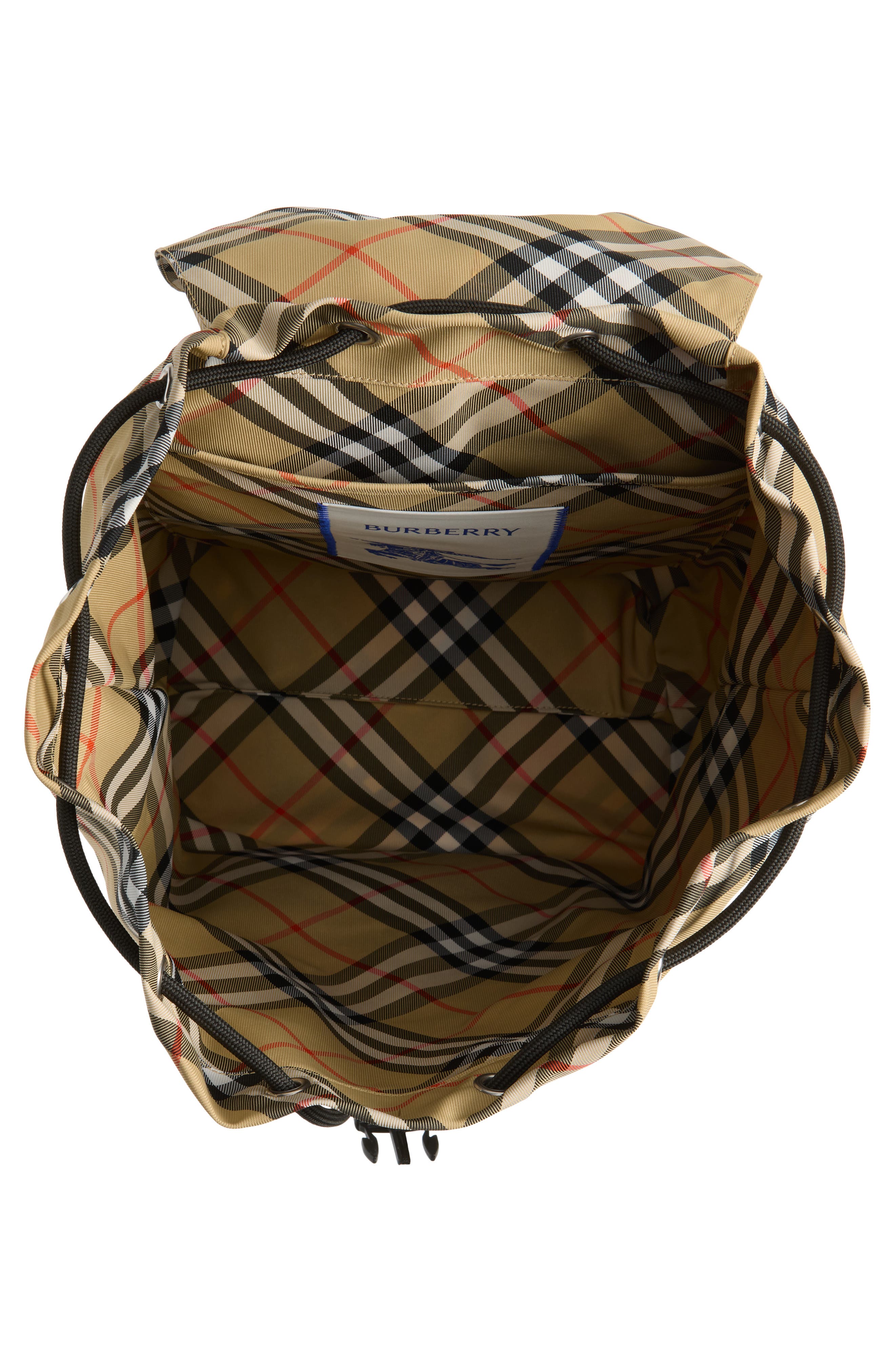 Burberry Classics Check Backpack, Alternate, color, Sand