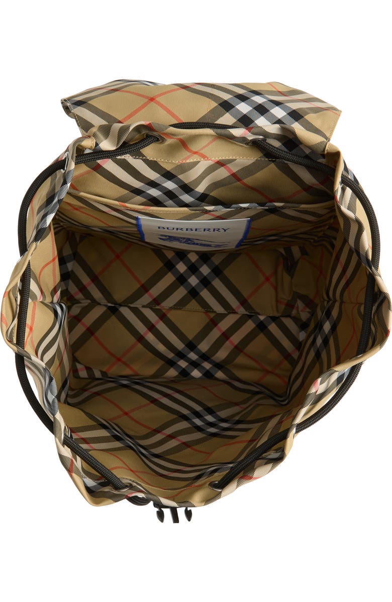 Burberry Classics Check Backpack, Alternate, color, Sand