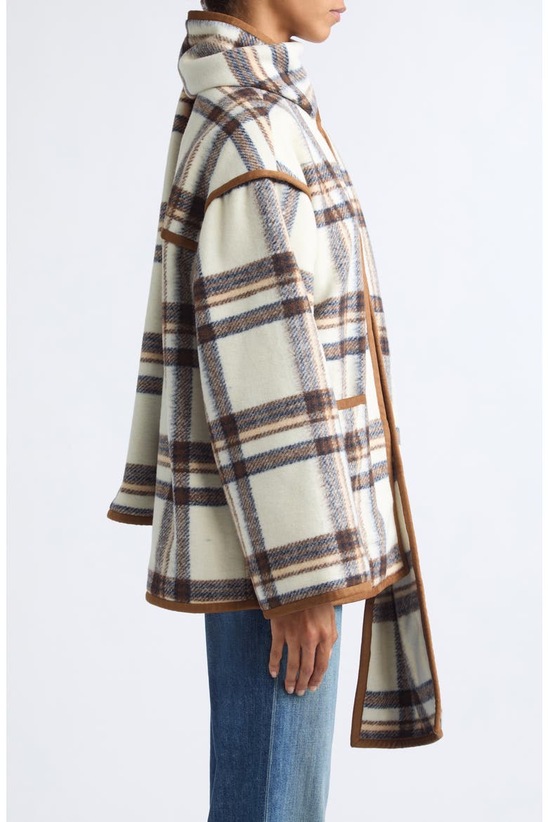 Greyson Plaid Scarf Jacket, Alternate, color, CEDAR MULTI