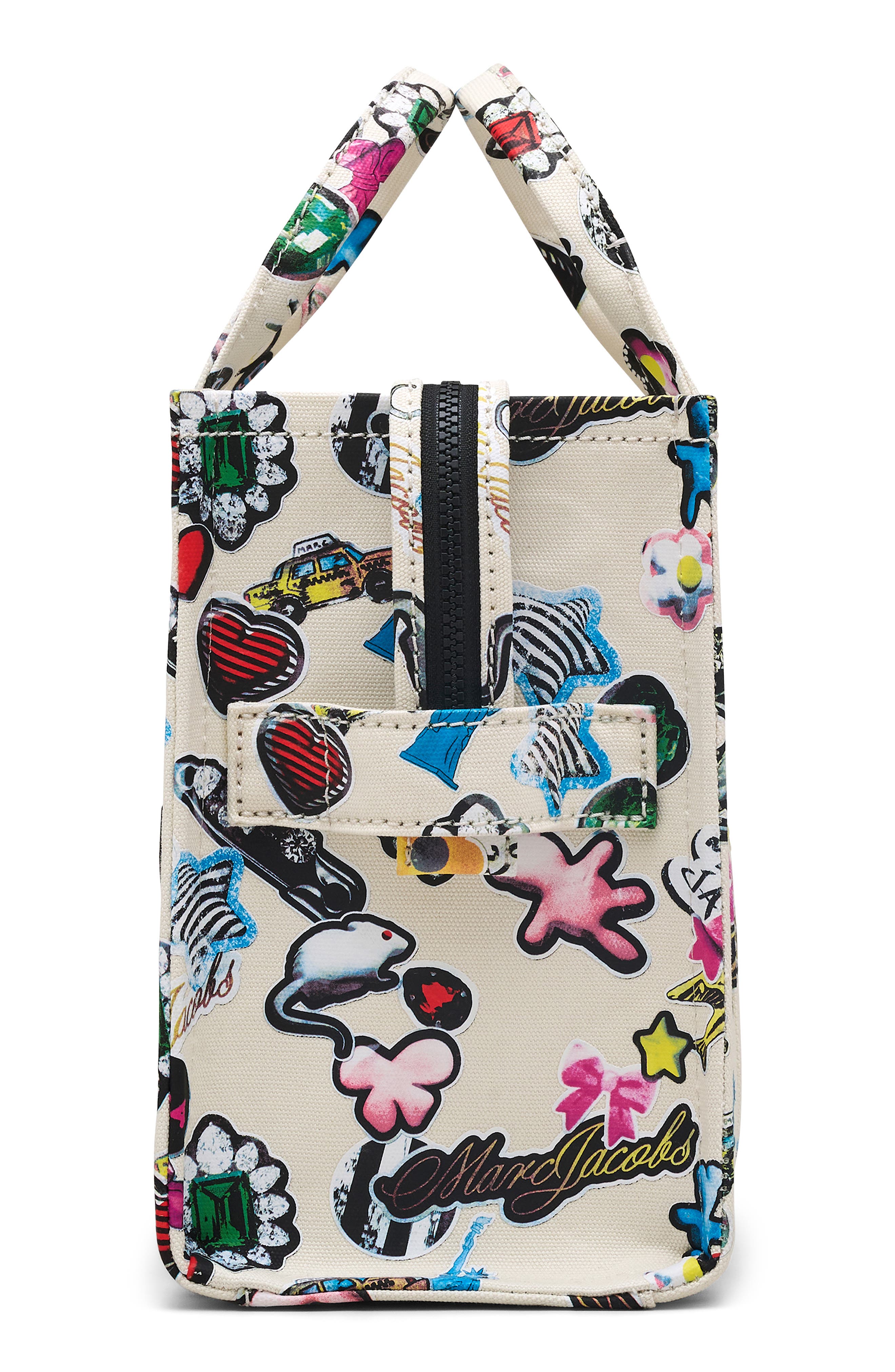 Marc Jacobs The Medium Sticker Canvas Tote Bag, Alternate, color, 
