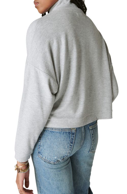Lucky Brand Cloud Mock Neck Sweater In Blue