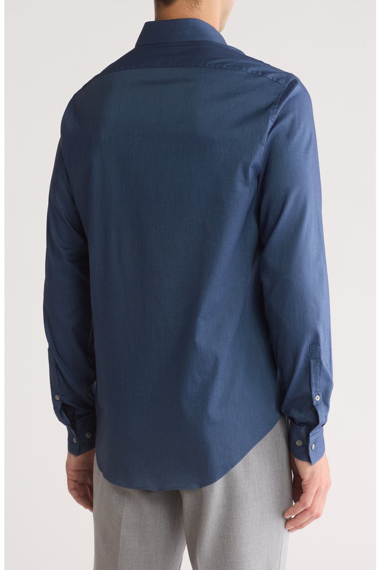 All Season Slim Fit Stretch Dress Shirt, Alternate, color, DUSK