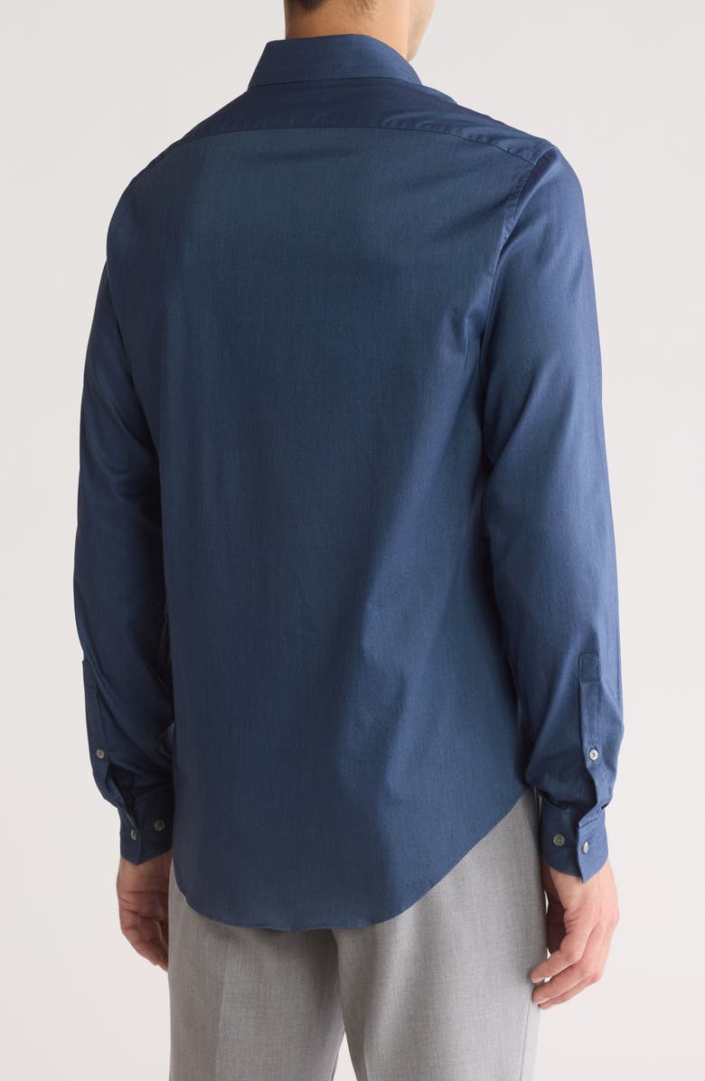 Calvin Klein All Season Slim Fit Stretch Dress Shirt, Alternate, color, Dusk