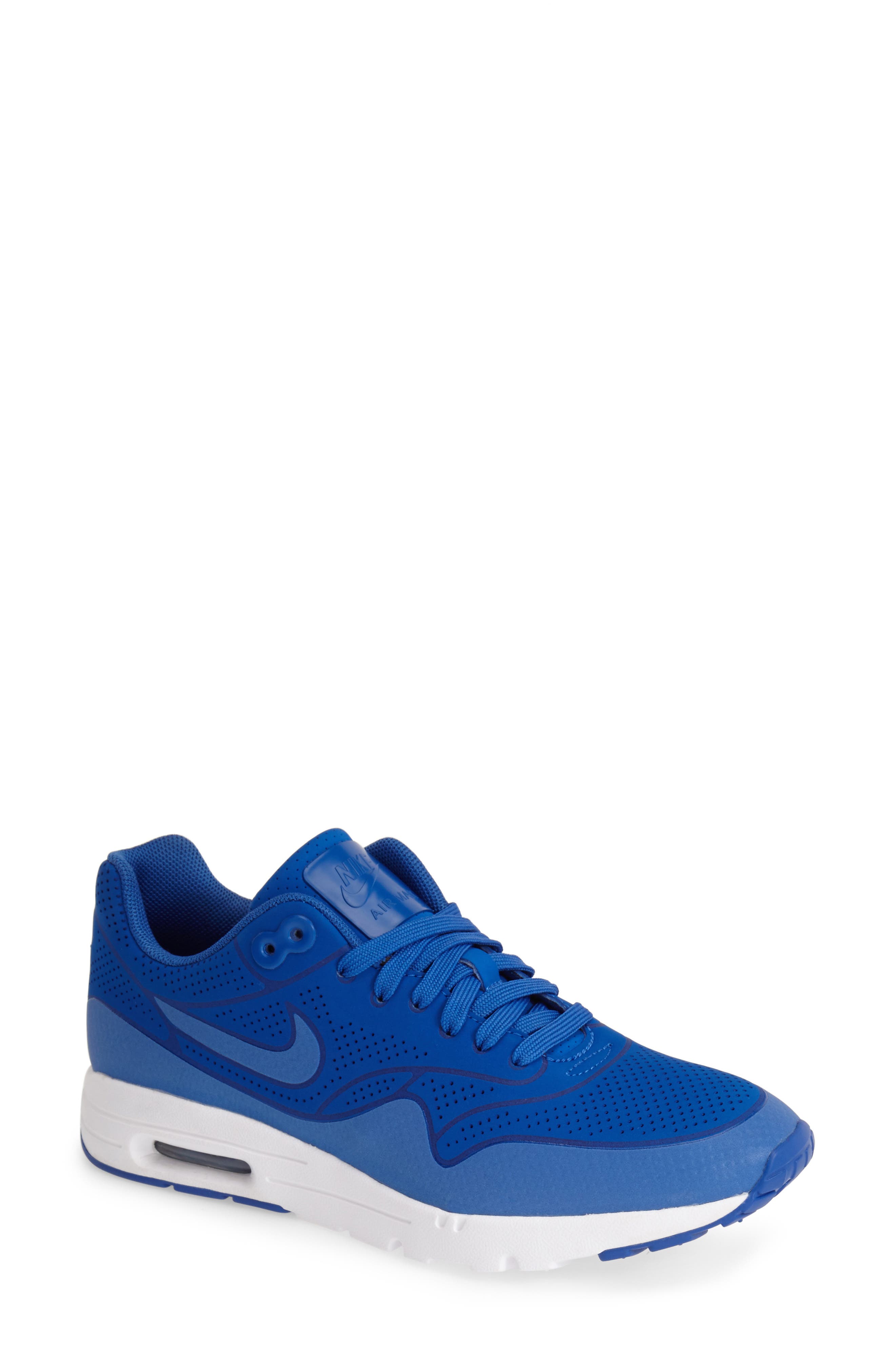 'Air Max 1 - Ultra Moire' Sneaker, Alternate, color, ROYAL/ WHITE