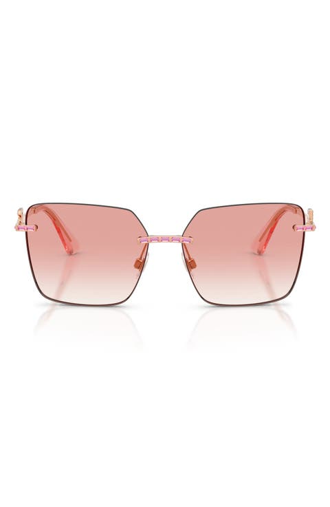59mm Rimless Square Sunglasses