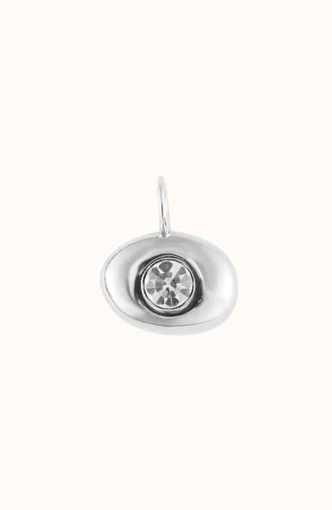 Zirconia Bean Charm Pendant