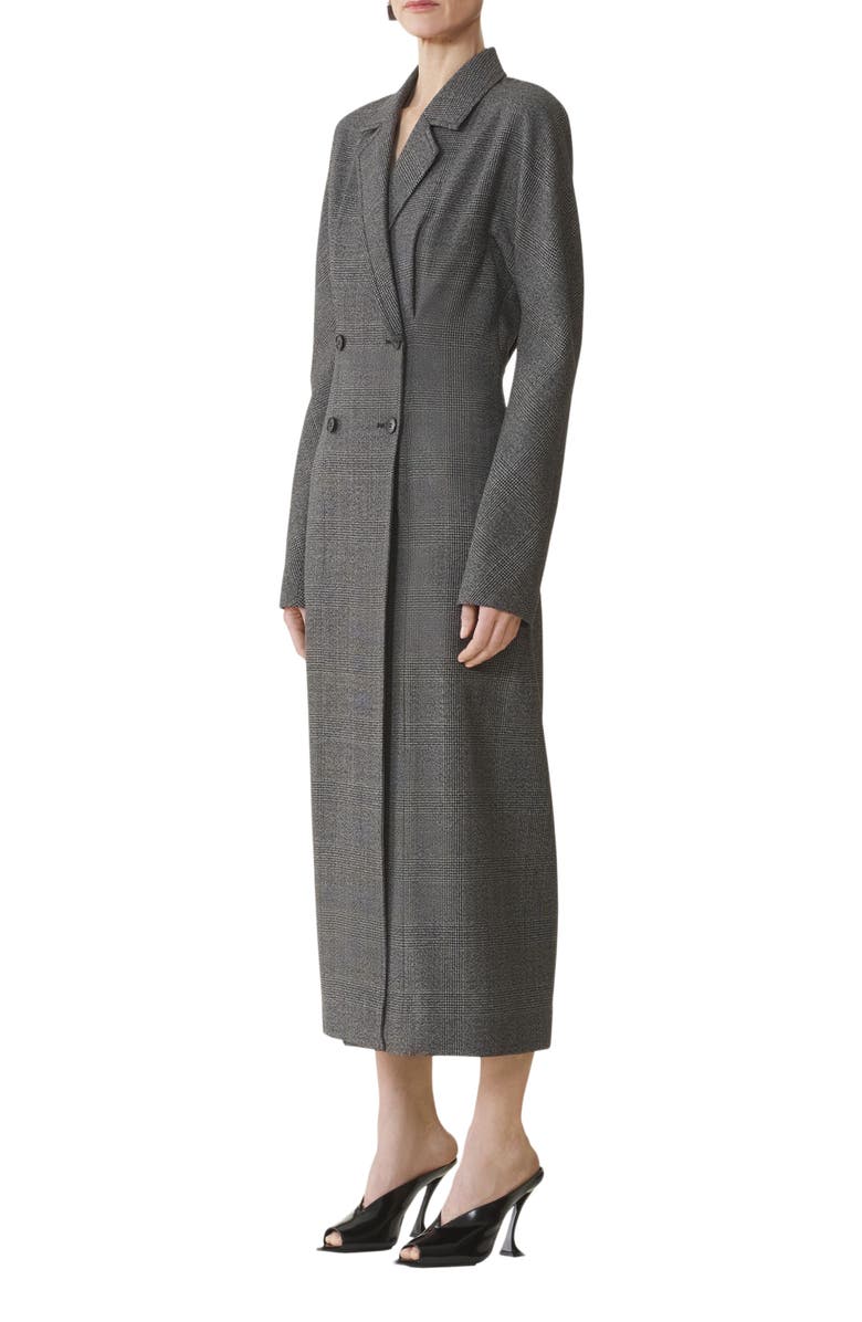 Lanvin Double-Breasted Prince Of Wales Wool Dress, Alternate, color, 